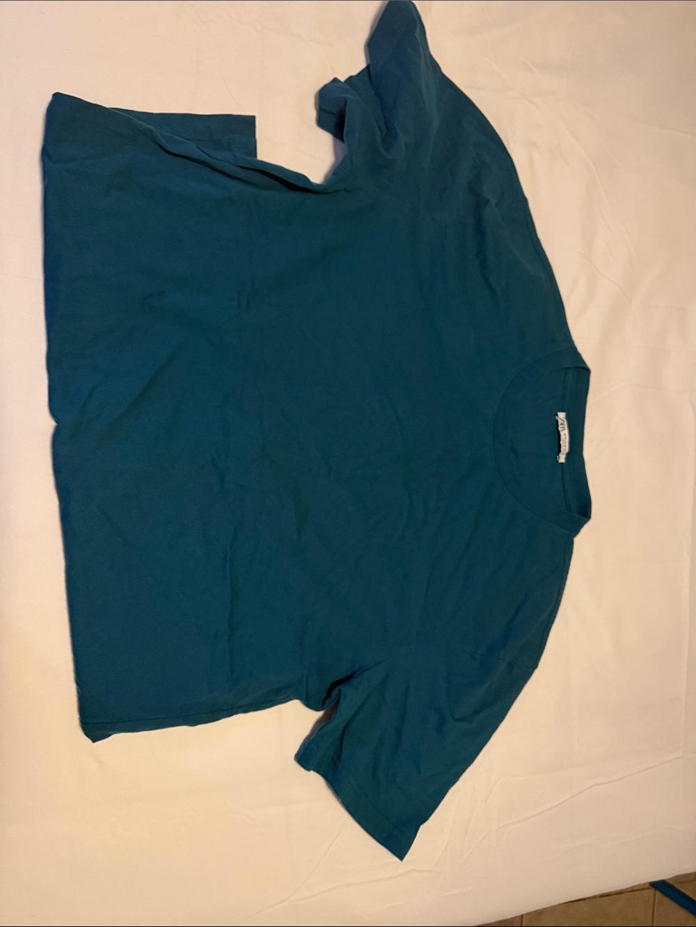 Zara Classic Teal Crewneck T-Shirt